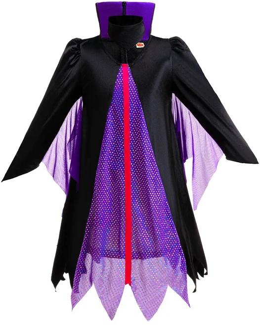 말레트 다크 페어리 드레스 고딕 가운 뿔 머리 장식 할로윈 & 무대용 악당 프레 의상