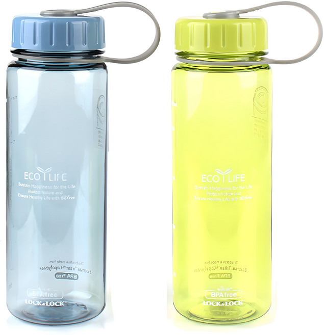 락앤락 에코 슬림 물병 500ml 2개, 블루,그린