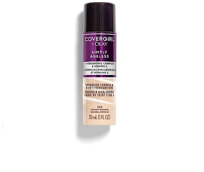 COVERGIRL 심플리 에이지리스 3-in-1 리퀴드 파운데이션 - 크리미 내추럴 220 (병행수입) - 쿠팡