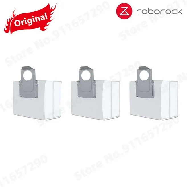 쿠쿠스토어 로보락 예비 부품 사이드 브러시 필터 먼지 봉투 진공 청소기 액세서리 S8 플러스 + 프로 울트, 05 Dust Bags X3