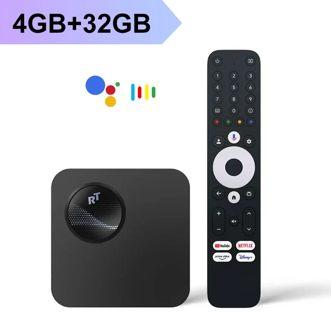 Rocek GX1 UHD Google TV 12 박스 Netflix 인증 4GB 32G Realtek1325 지원 Dolby Atmos 2T2R Wifi6 BT5.2 A, 01 4GB 32GB, 01 Eu 플러그, 01 CHINA