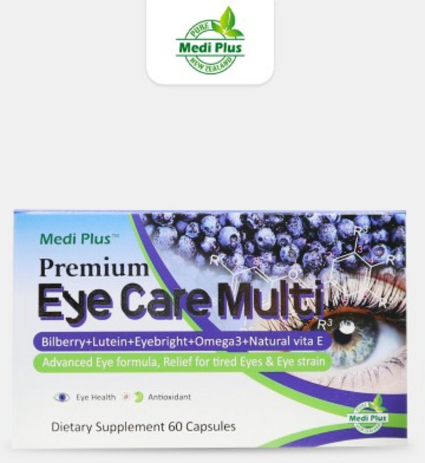 메디플러스 뉴질랜드 루테인 빌베리 오메가3 아이케어멀티 눈건강영양제 60캡슐/2개월, 1개, 60정