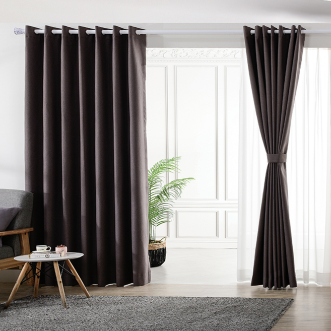 [당일발송] 예가창 다크니스 100% 빛차단 아일렛 핀형 암막커튼 2P 세트