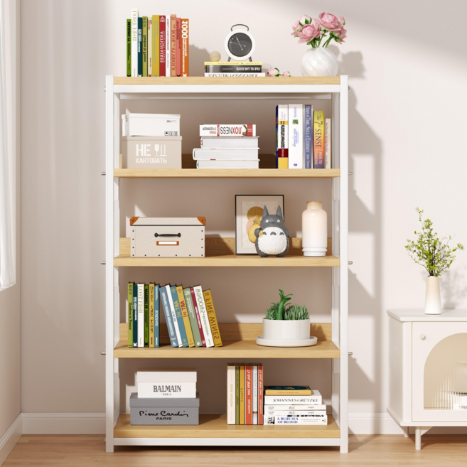 라보토리 책장 다용도 수납선반, 5단, 화이트B