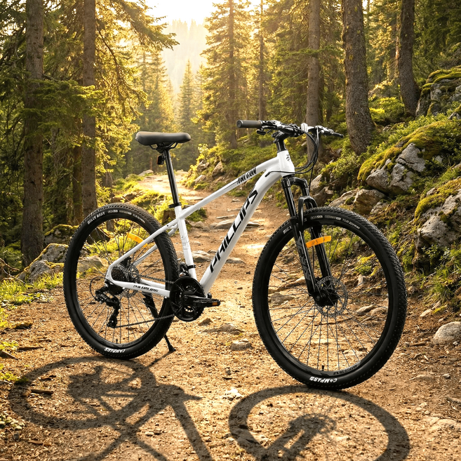 쇼넷 MTB 자전거 산악자전거 성인용 입문용 주말 레저용, 1개, 178cm, 화이트