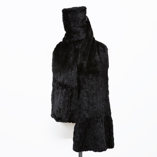 우리모피 북미산 프릴형 밍크 스킨 머플러 목도리