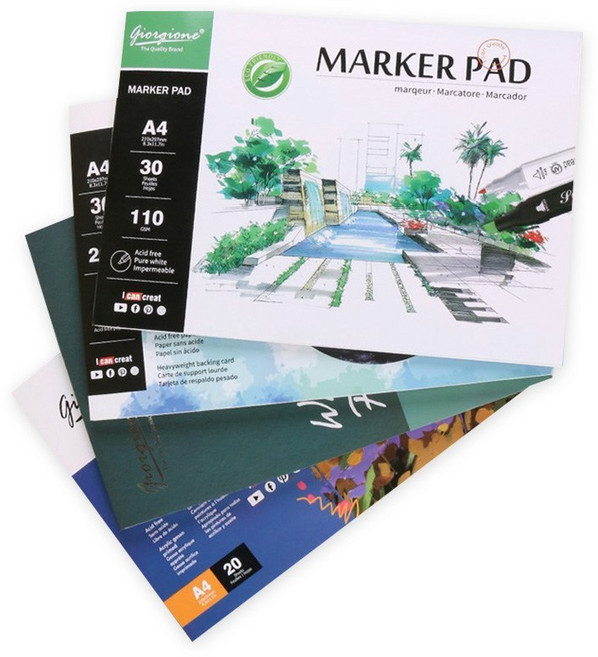 스케치북 수채화 유화 아크릴 마커 캔버스 A5 A4 A3 접착식패드, 수채화용(일반), 1개