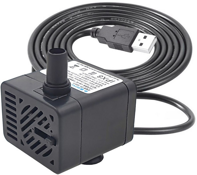 소형 USB 수중 펌프 1W 미니 분수 양수기 어항 수족관 물 순환 DC 워터 모터, 1개