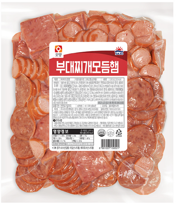 사조 더 맛있는 부대찌개 모듬햄 1000g, 1kg, 23개