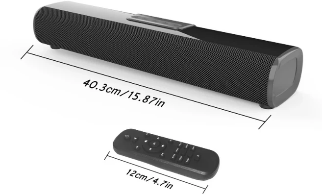 TV 오디오용 50W 사운드 바 블루투스/AUX/HDMI ARC 연결 PC/게임/프로젝터용 리모컨 포함 바 스피커, 01 검정색
