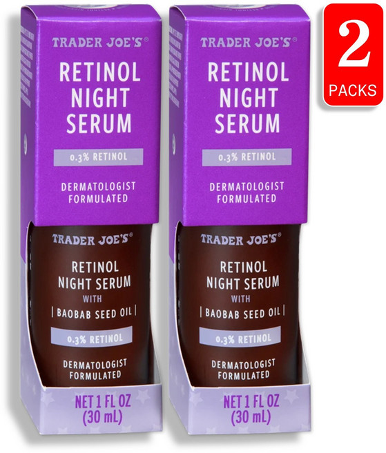 Trader Joe's Retinol Night Serum 트레이더조 레티놀 나이트 세럼 30ml 2팩, 2개, 30g