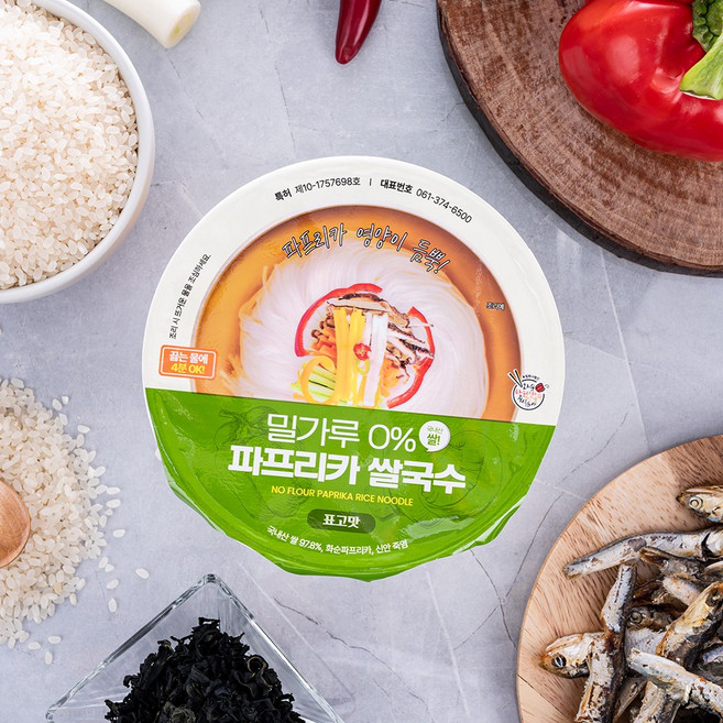 밀가루 0% 파프리카 쌀국수 표고맛, 12개, 92g