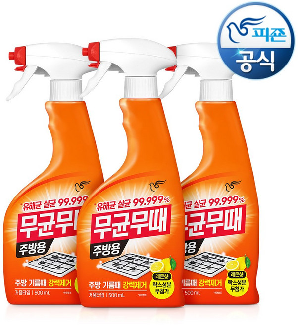 무균무때 주방용 세정제, 500ml, 3개