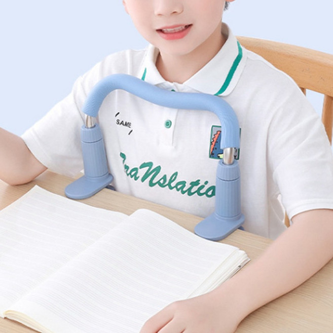 아동 어린이 학생 책상 공부 자세교정 보정기 높이조절 가슴받이, 자세보호대 블루, 자세보호대 블루