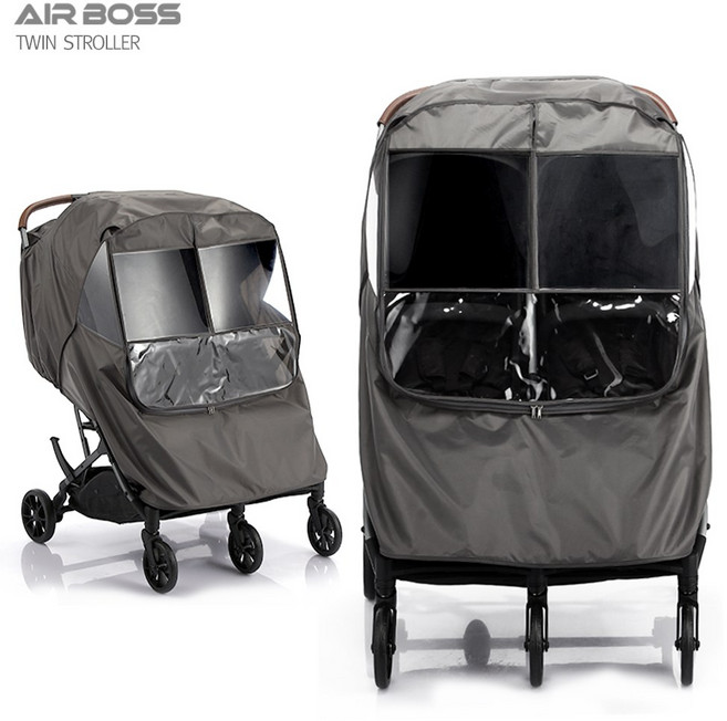 에어보스 소보전용 유모차방한/방풍커버, 그레이, 1개