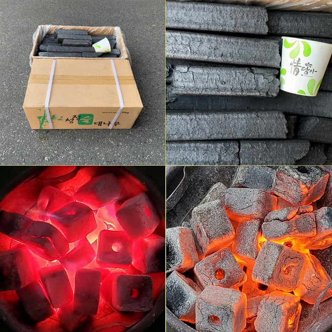 캠핑플렉스 캠핑용 바베큐 참숯 대나무 숯 10kg, 1개