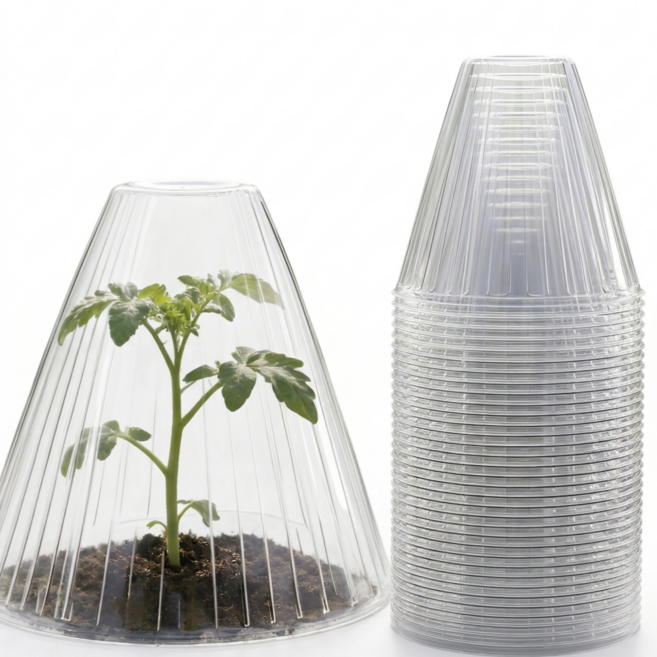 플랜트가든 식물 새싹 모종 보호 커버 덮개 케이스 100개