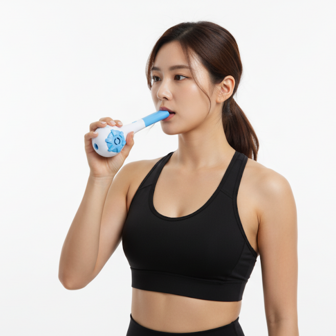 메리레이디 호흡운동기 호흡재활 폐활량늘이기 호흡훈련용, 1개, 블루