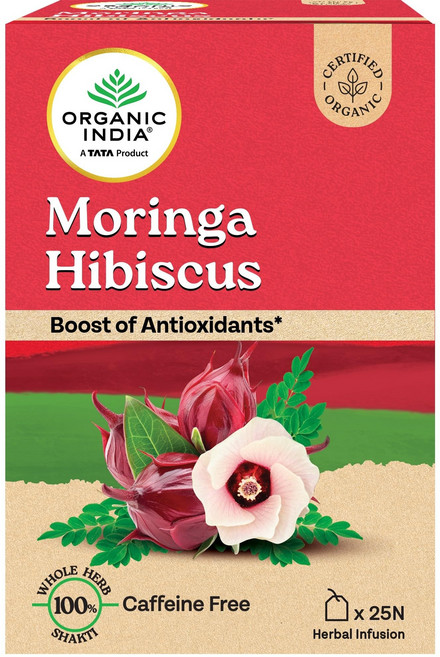 ORGANIC INDIA Organic India Moringa Hibiscus Infusion 25 Tea Bags 80 gm