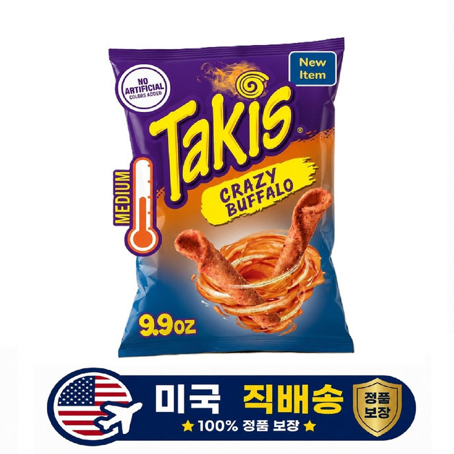 타키스 또띠아 나쵸칩 크래이지 버팔로, 1개, 280.7g