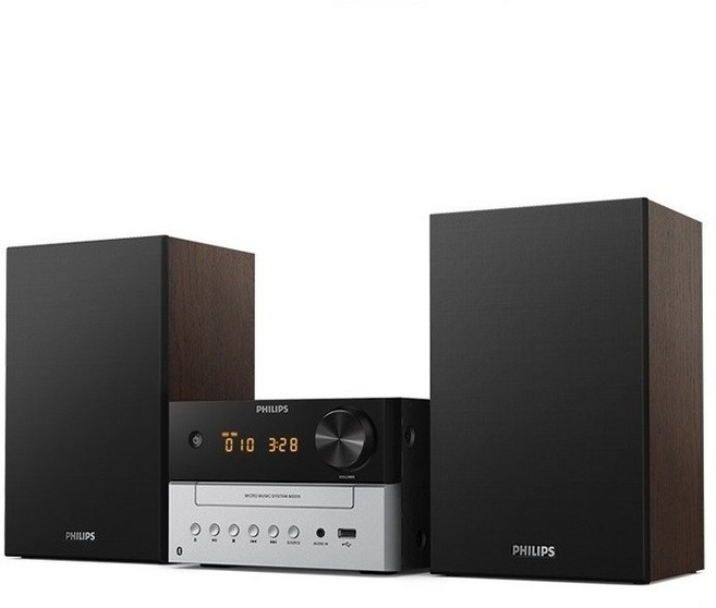 필립스 블루투스 오디오 시스템, 블랙 + 실버, TAM3205