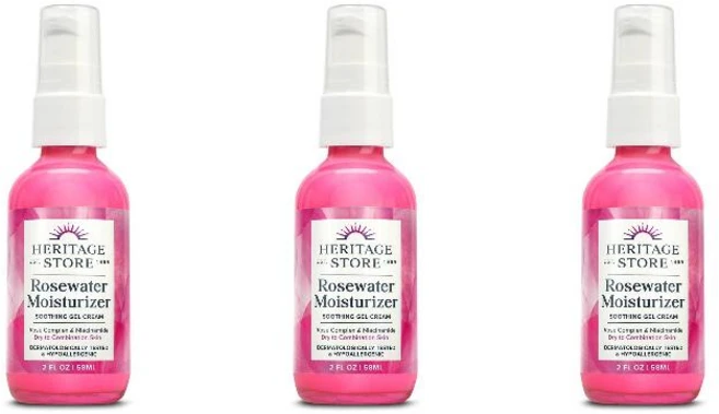 HERITAGE STORE 헤리티지 스토어 로즈워터 모이스처라이저 58ml 3팩 - 쿠팡