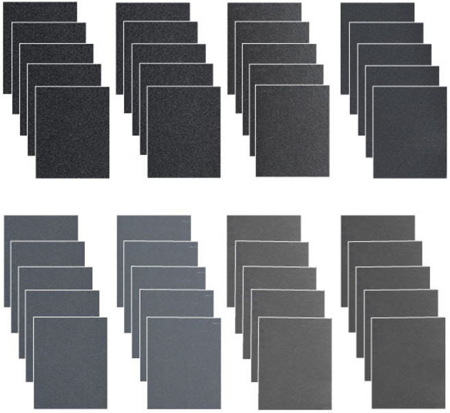 종이사포 8종 세트-5장씩, 1세트