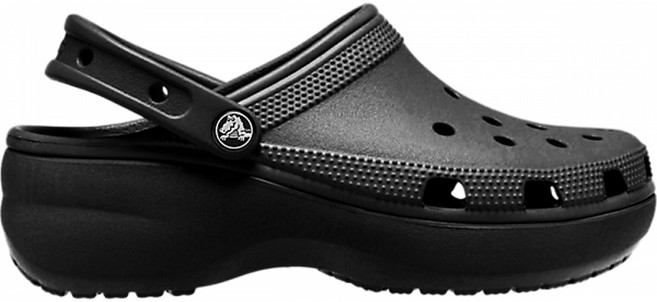 Crocs 女式厚底木屐黑色 (206750_001)