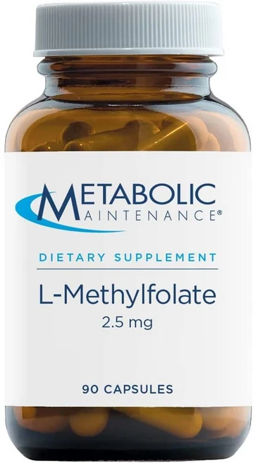 메타볼릭 L-메틸 엽산 2.5mg 캡슐 Metabolic Maintenance L-Methylfolate, 1개, 90정 - 쿠팡