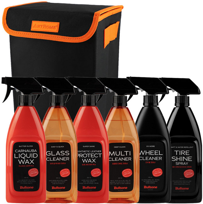 불스원 세차 6종 세트 ＋트렁크정리함, 1, 550ml, 600ml