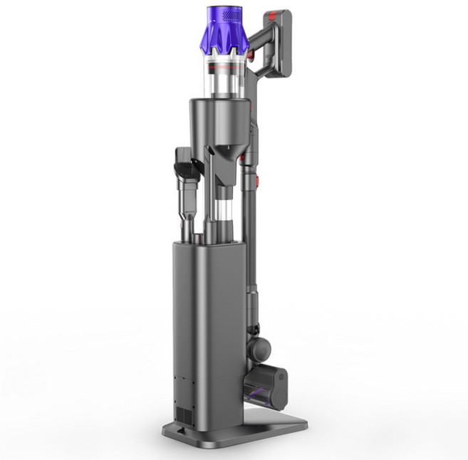 틴도우 차이슨 LDC 디스플레이 500W BLDC 무선청소기+자동 충전+먼지 비움 스테이션 포함