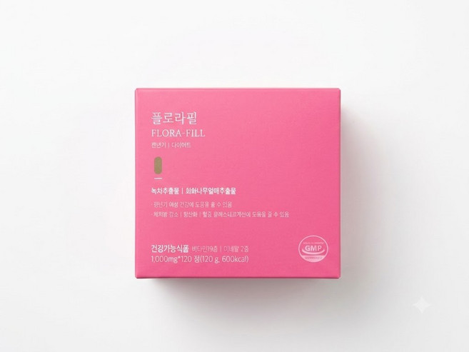 마이디데이 플로라필 갱년기 다이어트 체지방 감소 녹차 회화나무열매 추출물 사은품 알약캡슐통 증정!, 1박스, 120정