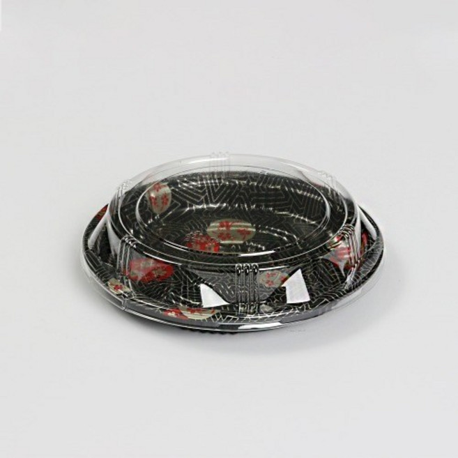 [BR] XJT-51R 원형 초밥용기 (꽃무늬/원형) 300개 세트