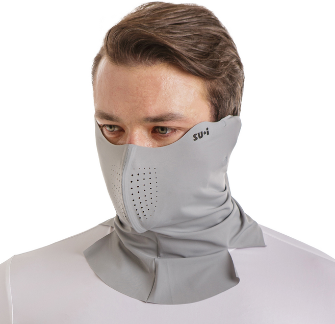 [수이골프 X시리즈 기본형] X3 라이트 UV 자외선 차단 스포츠 마스크 골프 등산 러닝 얼굴햇빛가리개 국내생산, 그레이, X3 기본, 1개