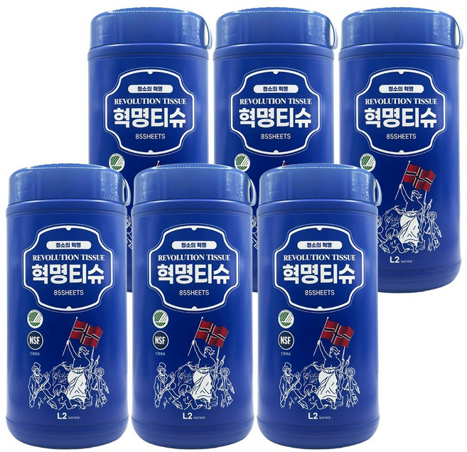 [TV홈쇼핑 정품] 데일리아이디어 혁명티슈 6통(85매), 6개