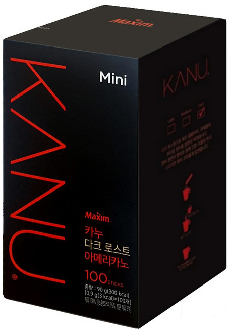 맥심 카누 다크 로스트 아메리카노, 100개입, 2개, 900mg