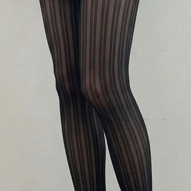 블루씨티 베르티 라인 패턴 시스루 팬티 스타킹