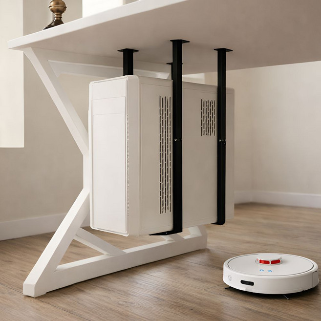 아티즌 본체거치대 데스크탑 PC받침대 선반, 블랙