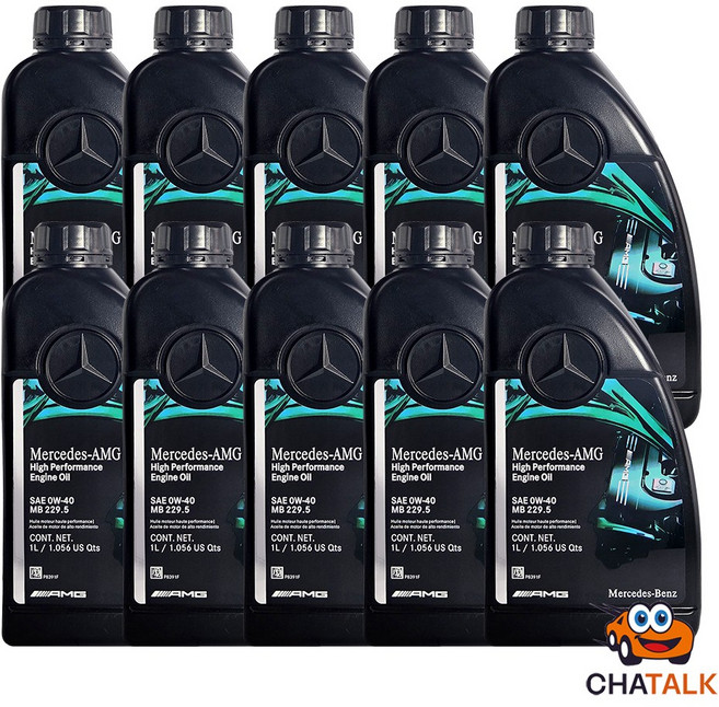 [벤츠 순정]Mercedes-AMG 고성능 합성엔진오일 0W-40 MB 229.5 1L, 10개