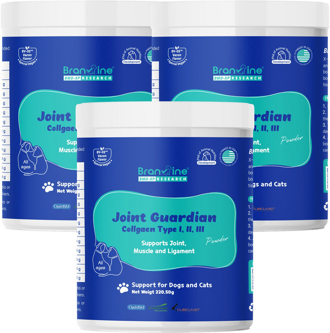 브랜바인 강아지 고양이 관절영양제 슬개골 고관절 관절염 통증 완화, 3세트 구매 (6000원 더 할인), 1개