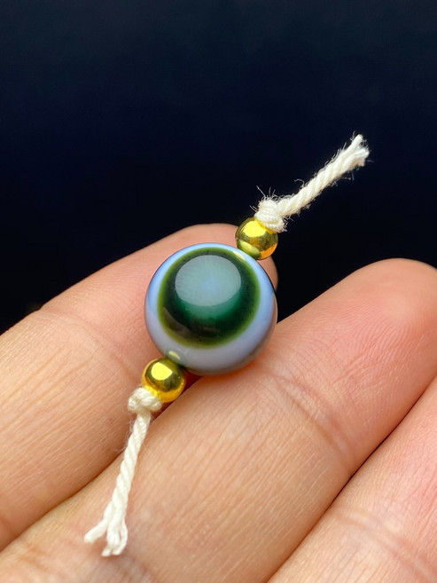 天眼 圓珠 天珠 配珠 鎖骨珠 配飾 掛件 天然眼, 如圖所示, 1個