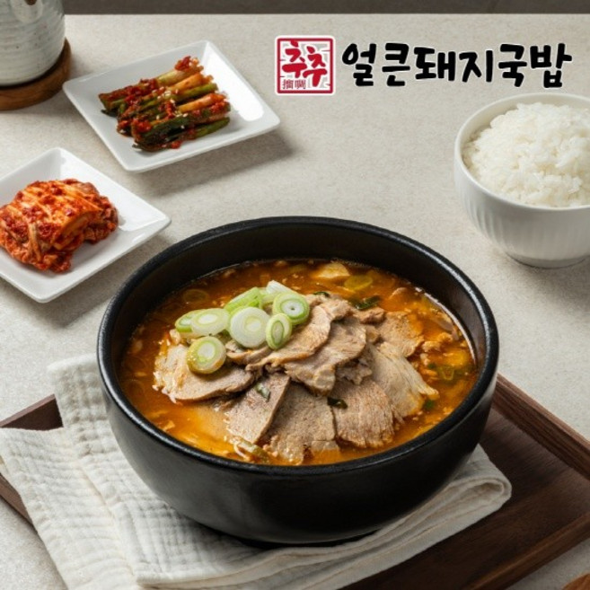 추추얼큰돼지국밥 500g 6팩 돼지고기 수육이 가득한 돼지국밥, 01 추추얼큰돼지국밥 500g 6팩