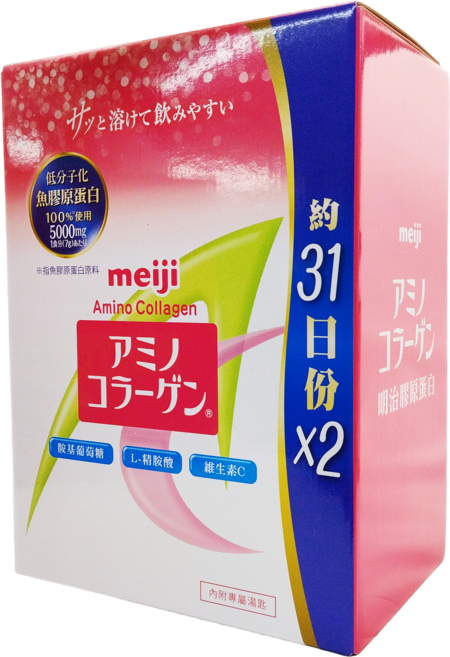 meiji 明治 Amino Collagen 氨基膠原蛋白 膠原蛋白粉 434g (217g X 2袋), 1箱