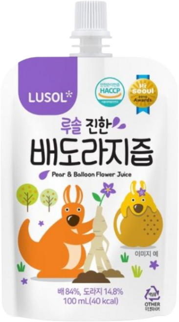 루솔 진한 배도라지즙, 100ml, 120개