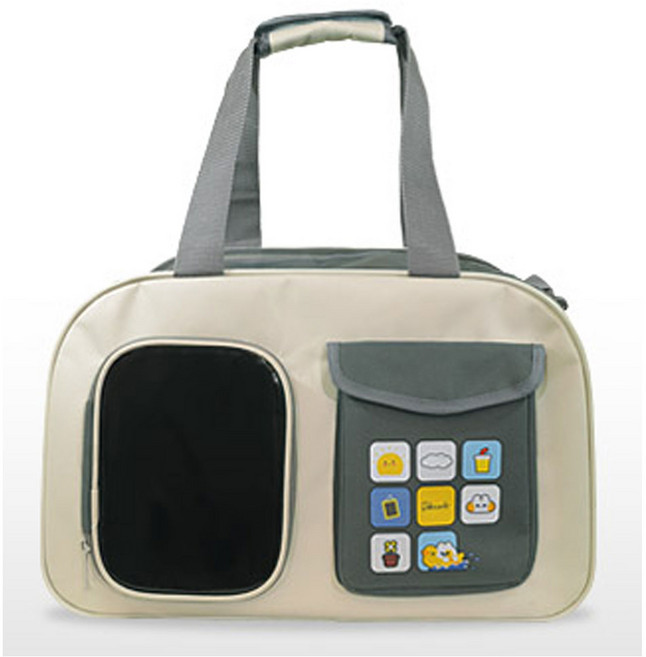 도기프랜드 캐릭터 셔틀백 이동가방, 그레이