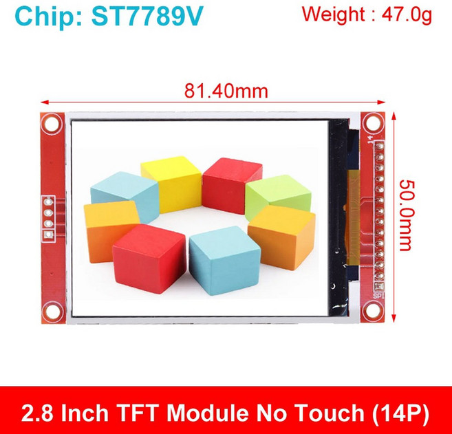240X320 SPI TFT LCD 터치 패널 ILI9341 직렬 모듈 ST7789V PBC 터치 디스플레이 포트 8인치 포함, 2.8 NO Touch ST7789V