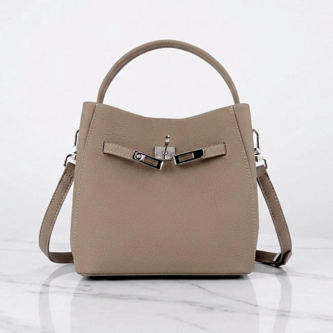 제르논 여성 고급 소가죽 크로스 사각 토트백 스퀘어