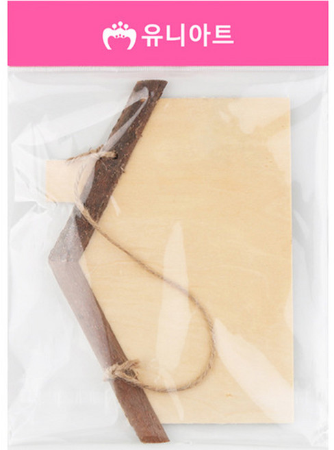 유니아트 2500 집모양나무걸이 문패 만들기재료 나무프레임 어린이집 유치원 미술학원, 10개