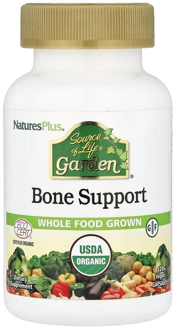 NaturesPlus 오가닉 본 서포트 칼슘 1000mg Organic Bone Support, 1개, 120정 - 쿠팡