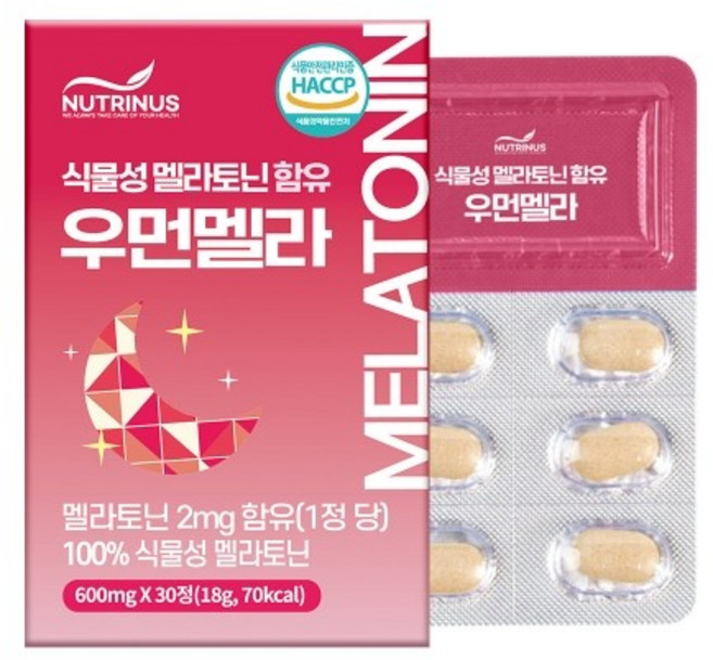 뉴트리너스 식물성 멜라토닌 우먼멜라 여성용 숙면 영양제, 30정, 1개